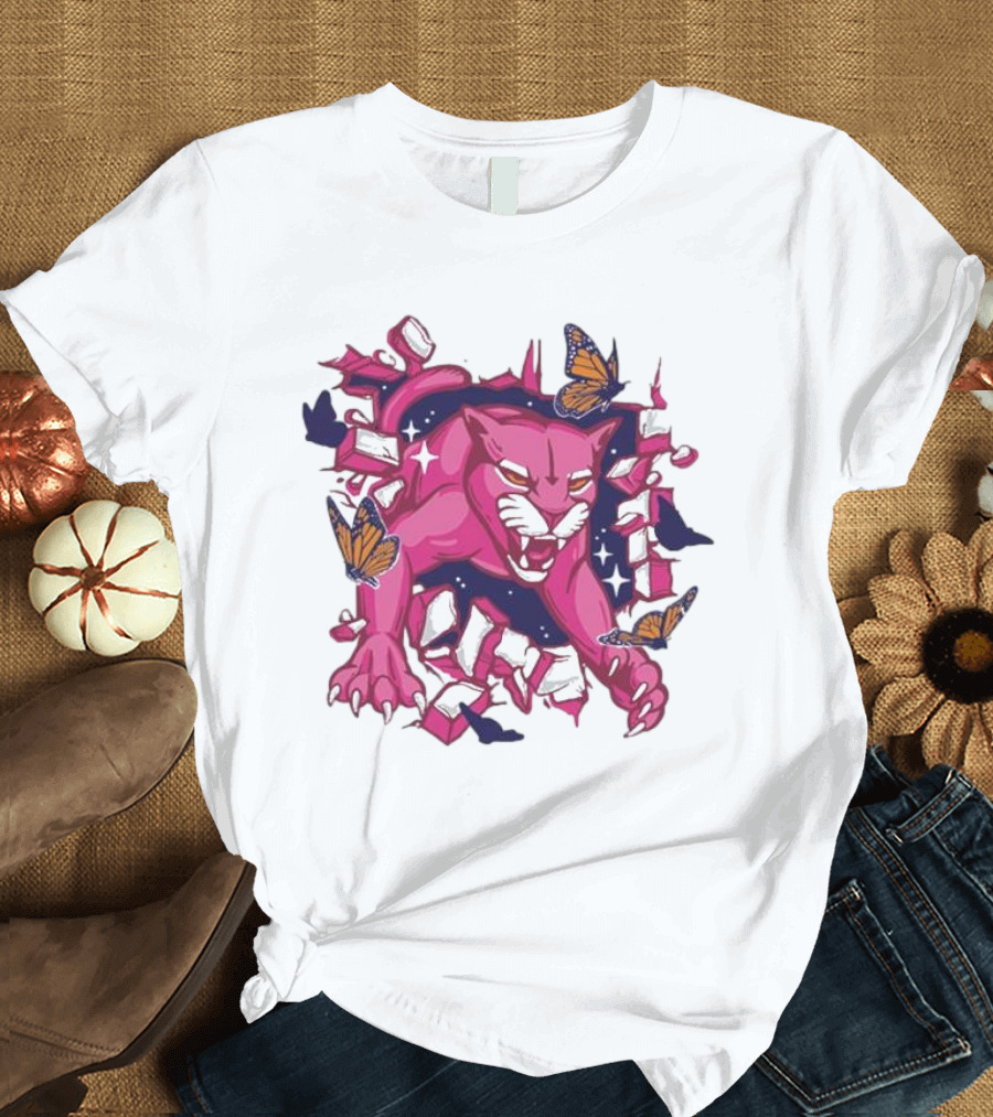 Florida Panthers Pink in the Rink Butterfly Breakthrough T-Shirt