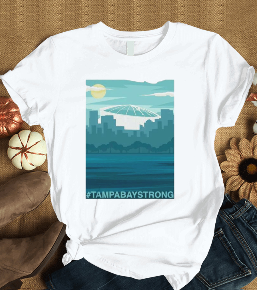 Tampa Bay Skyline #TampaBayStrong Stadium T-Shirt