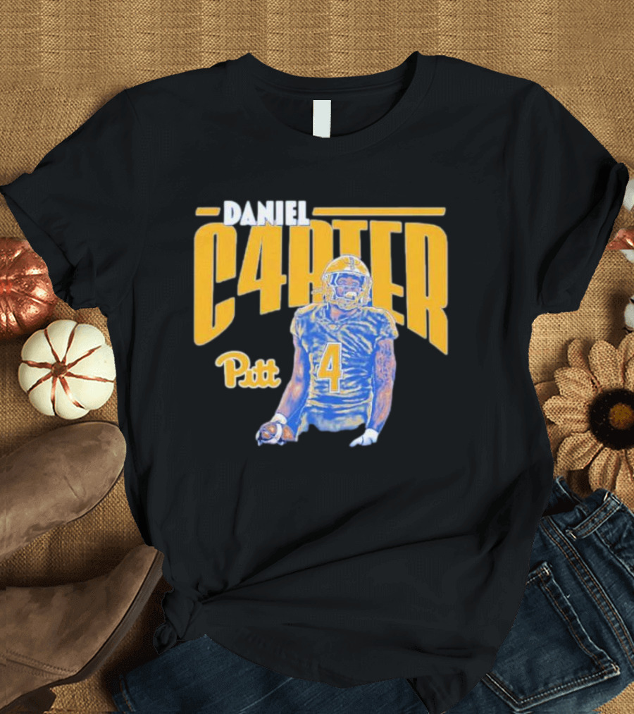 Daniel Carter Pitt Panthers Football Player Cartoon T-Shirt
