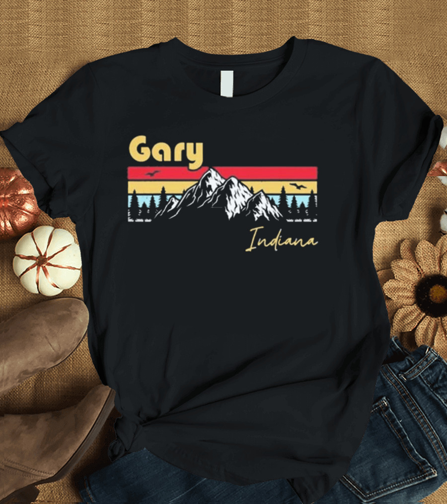 Gary Indiana Spooky Pete Joseph Hometown Roots Mountain Sunset T-Shirt