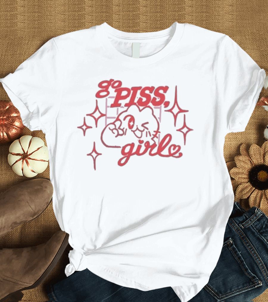 Giraffalope Go Piss Girl Sparkle T-Shirt
