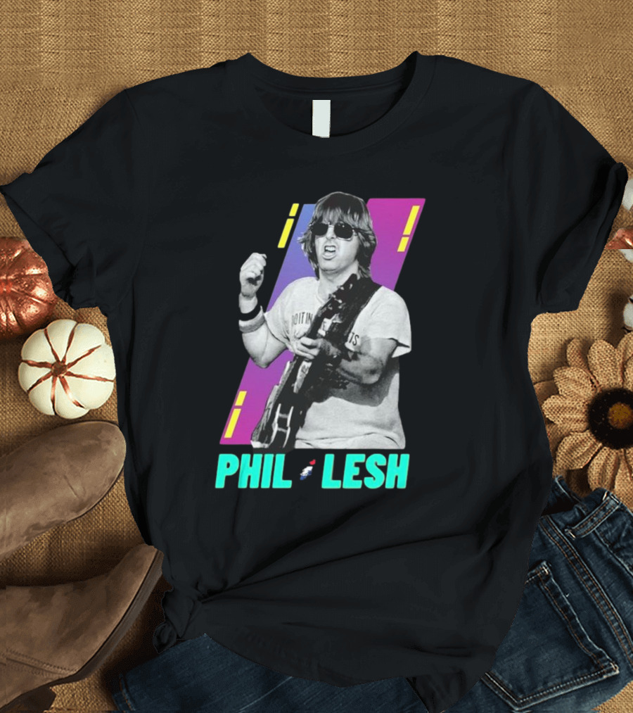 Phil Lesh Colorful Retro Style Grateful Dead Bassist Image T-Shirt