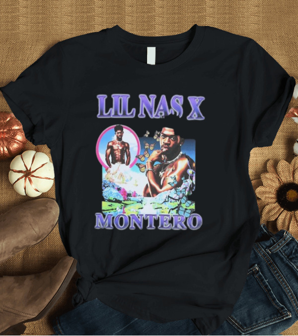 T-Shirt: Lil Nas X Montero Butterflies Surreal T-Shirt Lil Nas X Montero Butterflies Surreal T-Shirt
