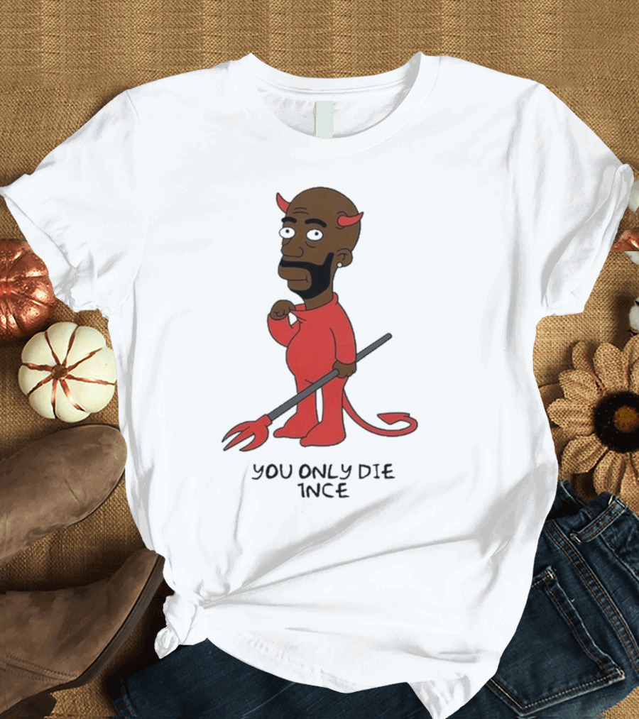 Freddie Gibbs Gibbsons You Only Die 1Nce Devil Cartoon Character T-Shirt