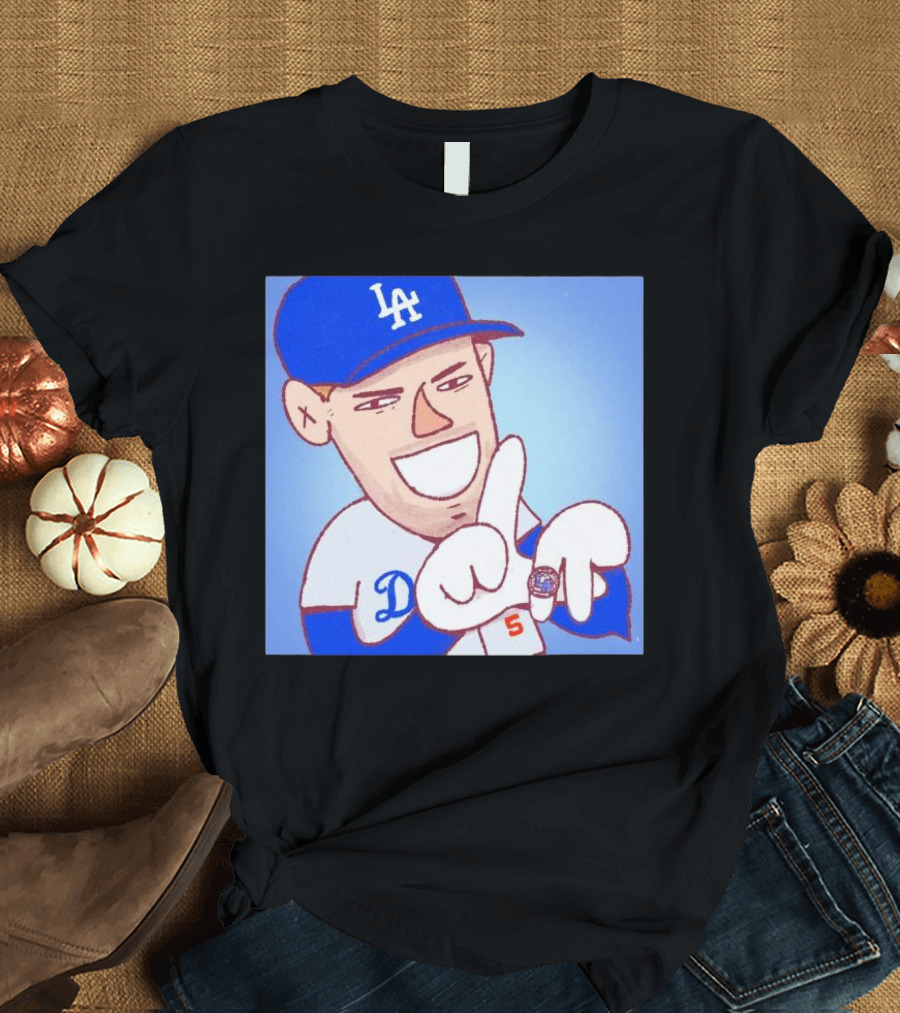 Freddie Freeman MVP 2024 LA Cartoon Dodgers T-Shirt