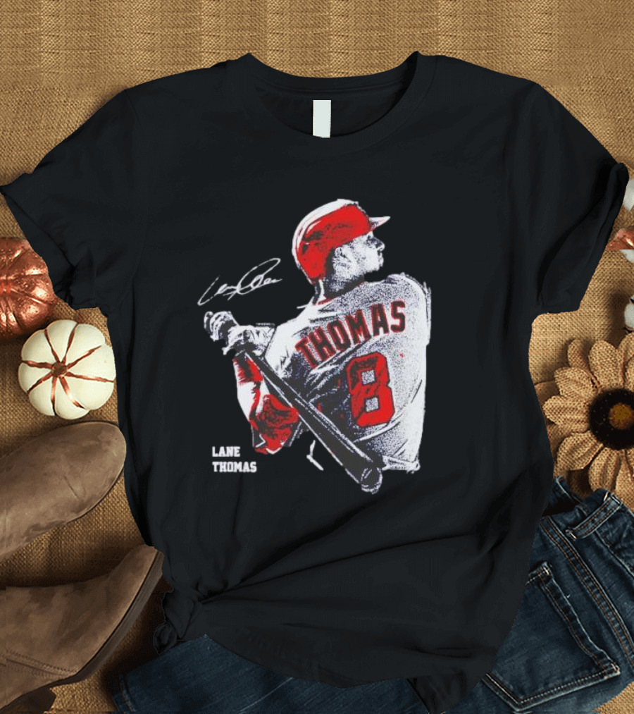 Lane Thomas Cleveland Guardians Baseball Jersey Signature Design 8 T-Shirt
