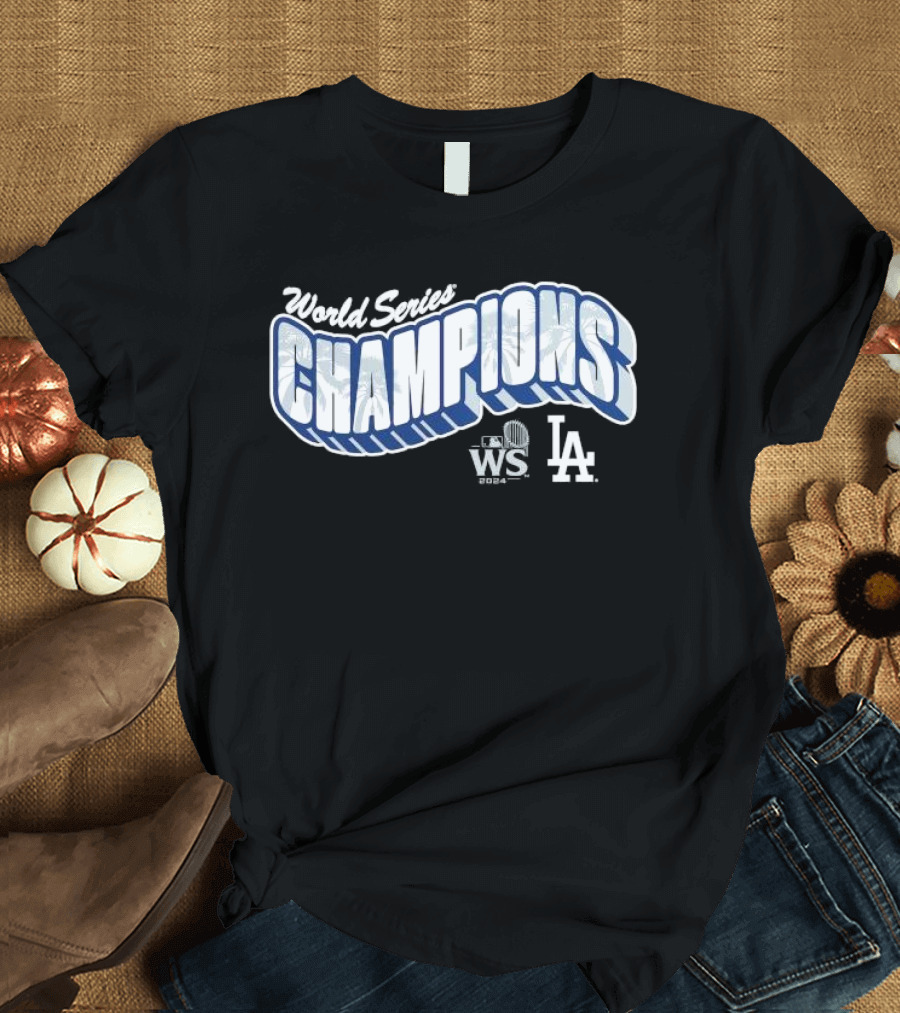 World Series Champions 2024 WS LA Dodgers Palm Tree T-Shirt
