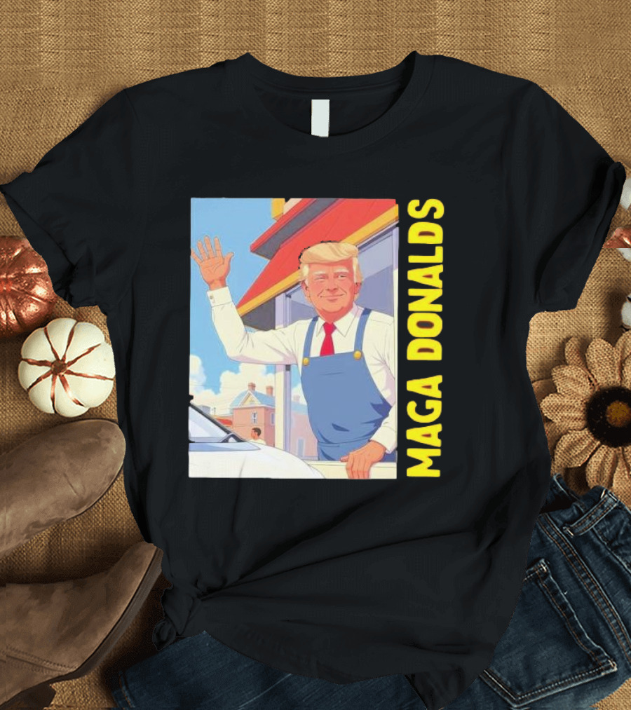 Maga Donalds Trump McDonalds Waving T-Shirt