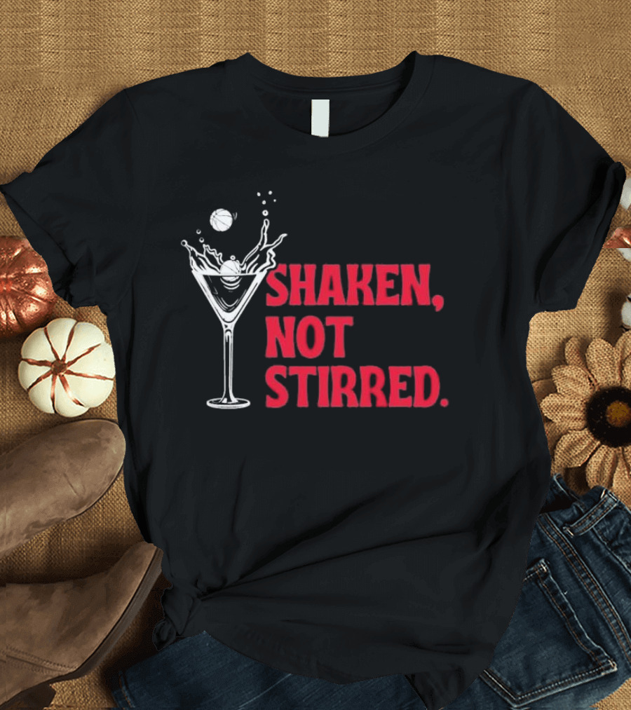Rutgers Scarlet Knights Shaken Not Stirred Martini Basketball T-Shirt