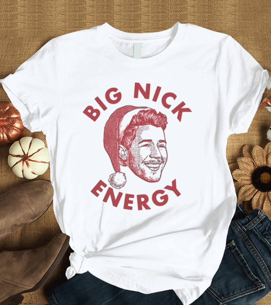 Big Nick Energy Jonas Brothers Christmas Santa Hat T-Shirt