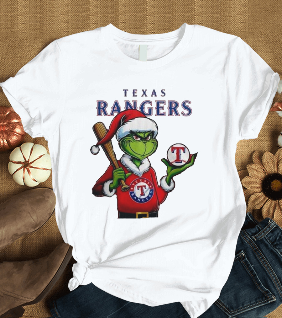 Texas Rangers Grinch Christmas 2024 MLB Grinchmas T-Shirt
