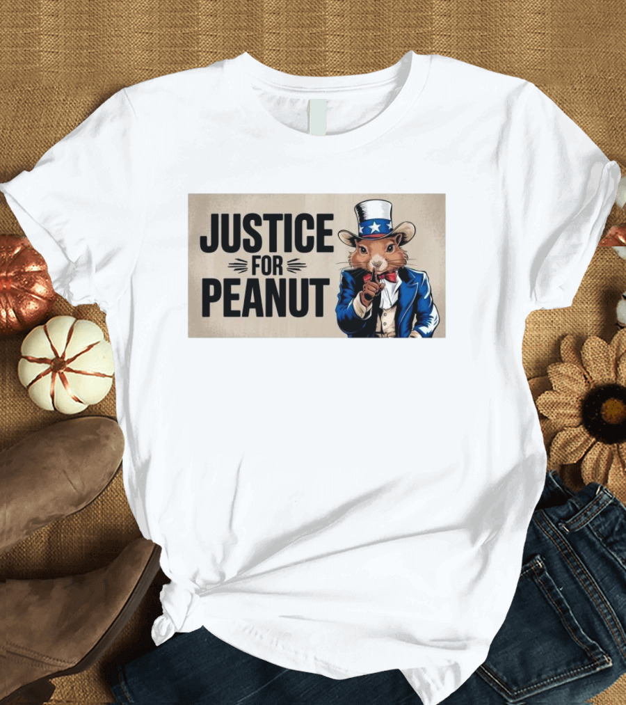 Justice for Peanut the Squirrel 2024 Uncle Sam T-Shirt