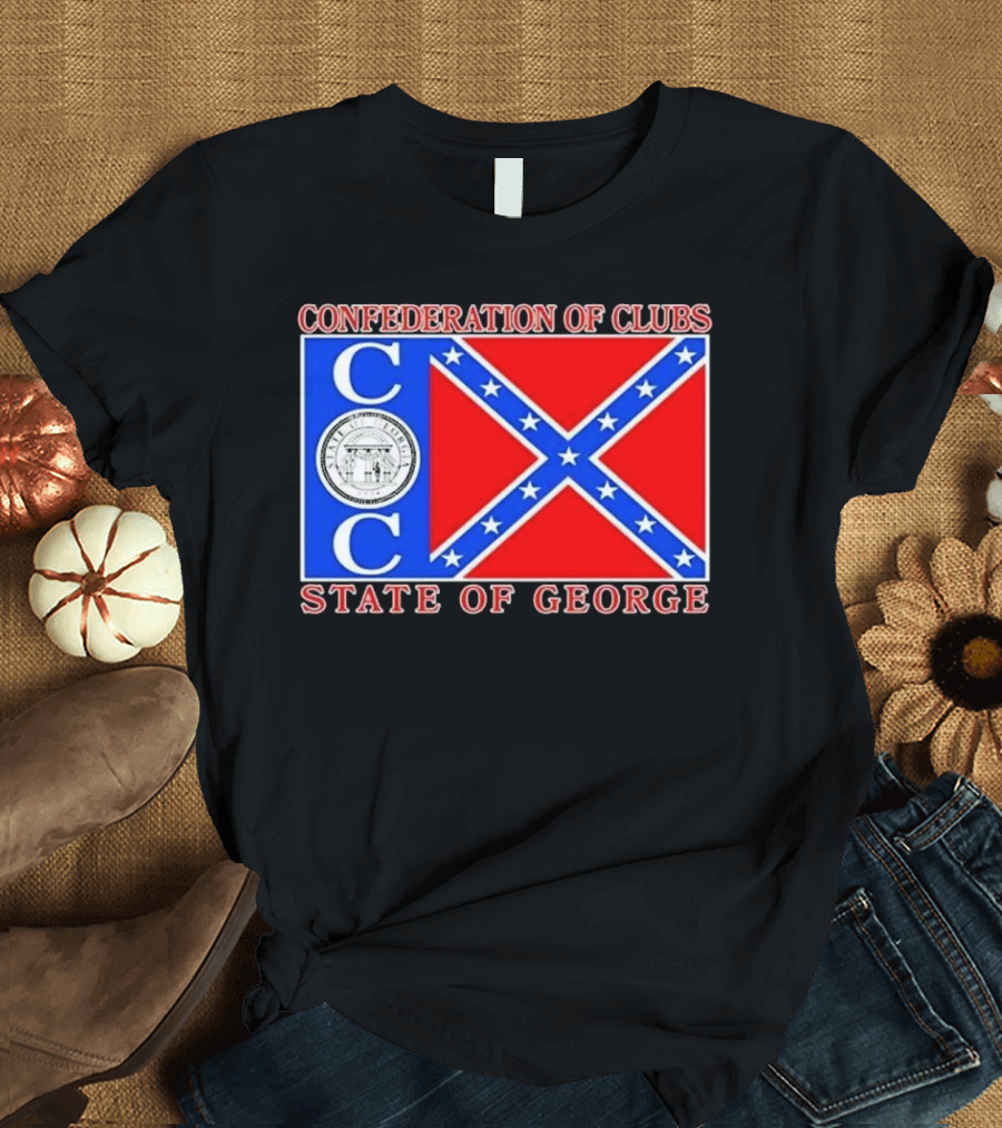 Confederation Of Clubs State Of George Flag With Seal T-Shirt