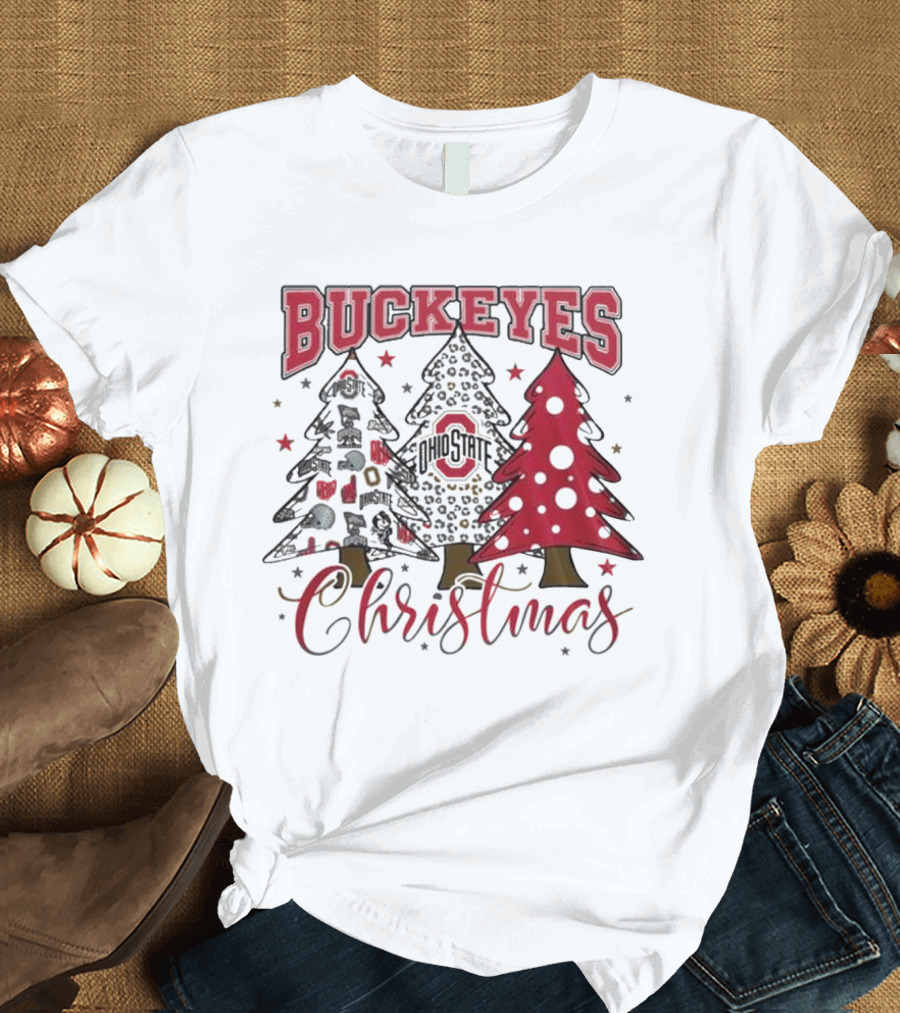 Buckeyes Ohio State Christmas 2024 Spirit Go Buckeyes T-Shirt