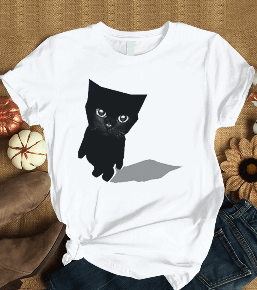 Cat Sluj Art Bro Shadow Black Kitty Image T-Shirt
