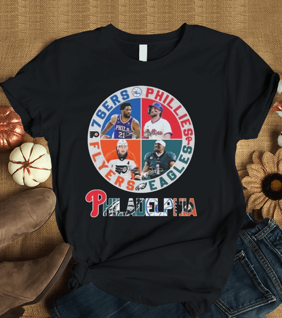 Philadelphia 76ers Phillies Eagles Flyers T-Shirt