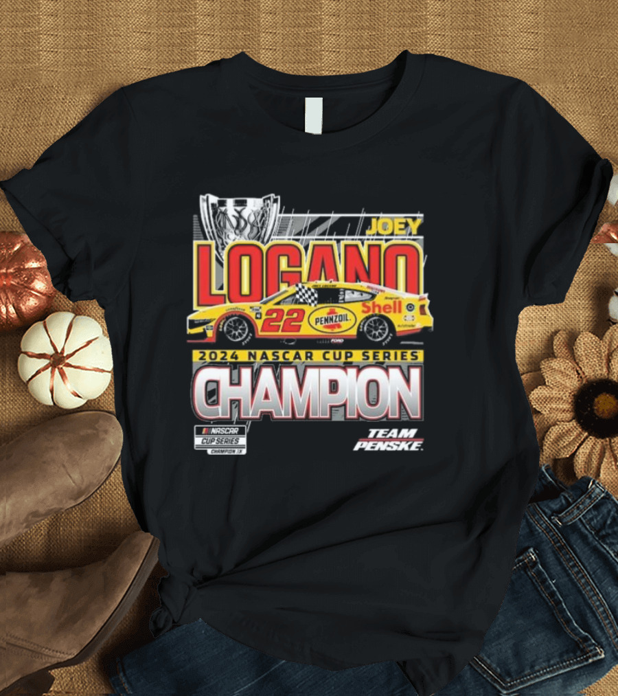 Joey Logano 2024 NASCAR Cup Series Champion Team Penske T-Shirt
