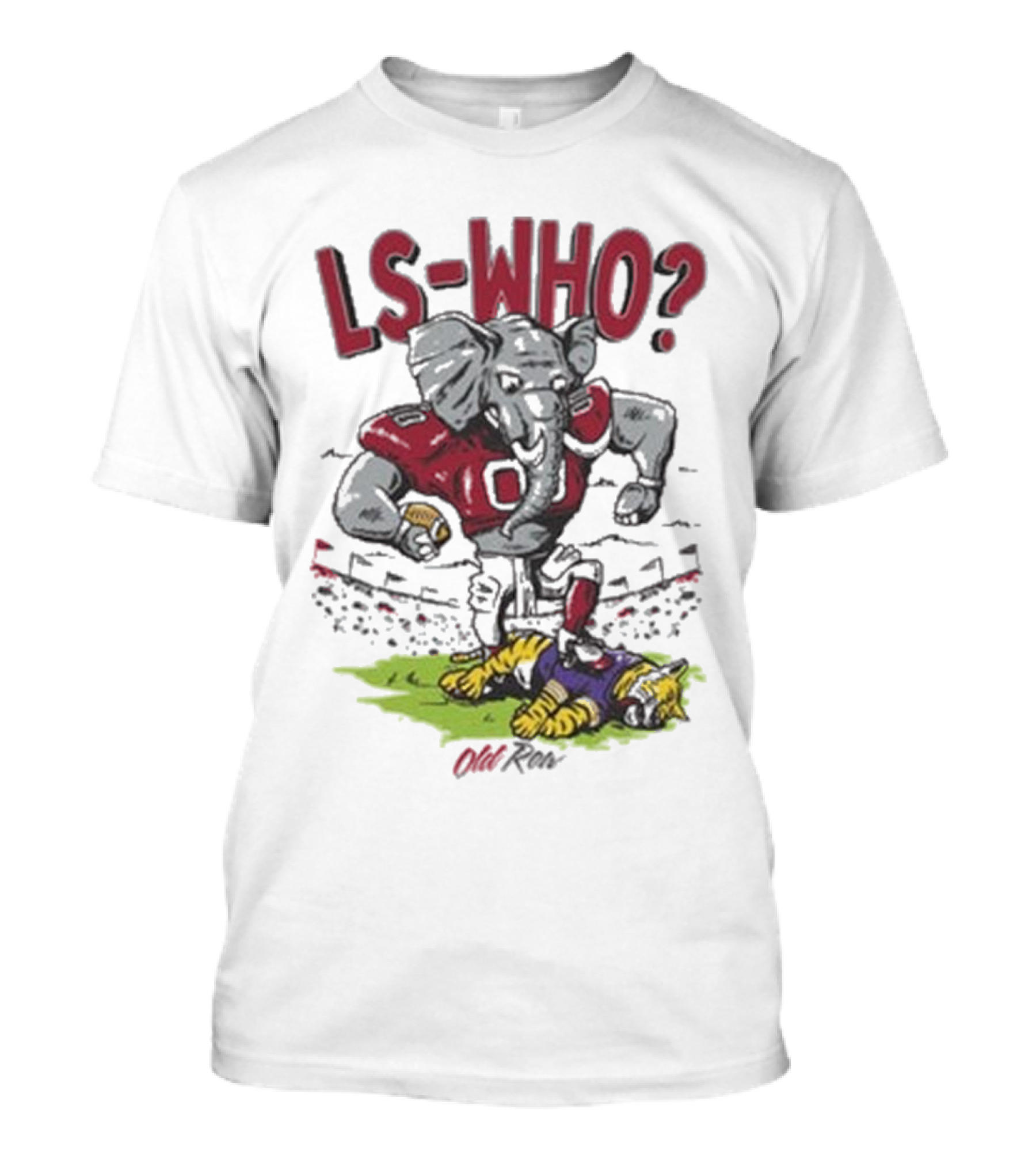 Alabama Crimson Tide LS-Who Football Rivalry Elephant Over LSU Tigers T-Shirt