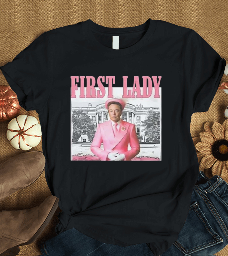 First Lady Elonia Musk Pink Suit White House T-Shirt