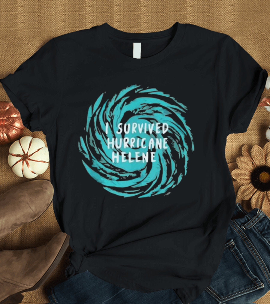 I Survived Hurricane Helene Swirling Storm T-Shirt