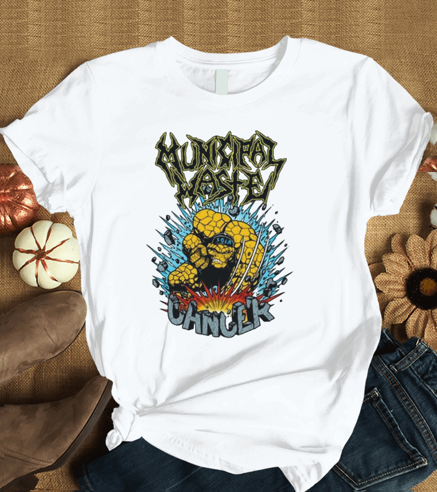 Municipal Waste SOIA Thing Clobberin Cancer Explosion T-Shirt