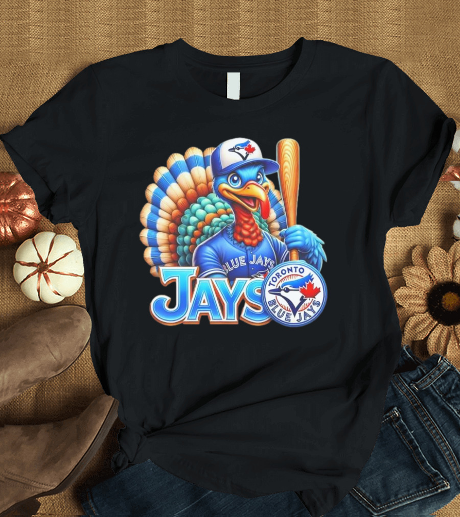 Happy Thanksgiving 2024 Toronto Blue Jays Baseball Turkey Jays T-Shirt