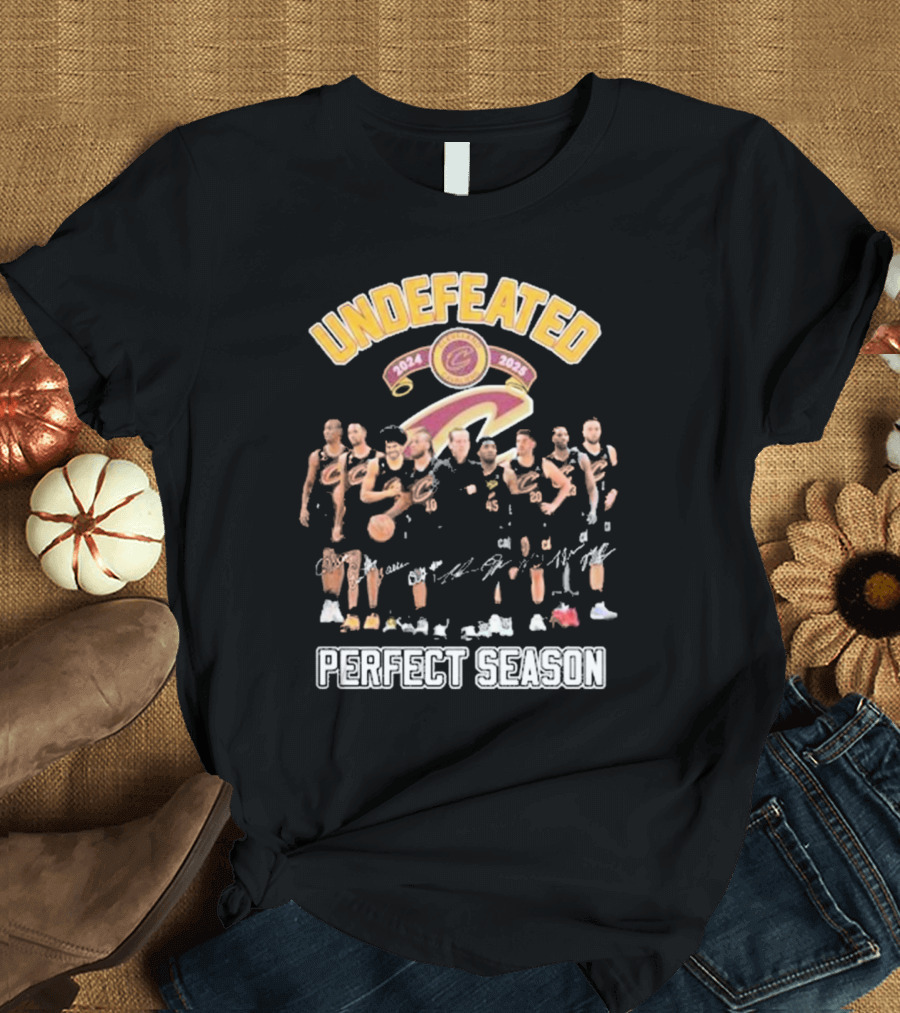 Undefeated 2024-2025 Cleveland Cavaliers Perfect Season Players Signatures T-Shirt