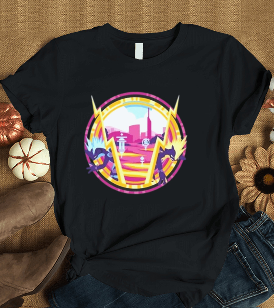 Pokemon GO The Wild Area 2024 Iconic Lightning Landscape T-Shirt