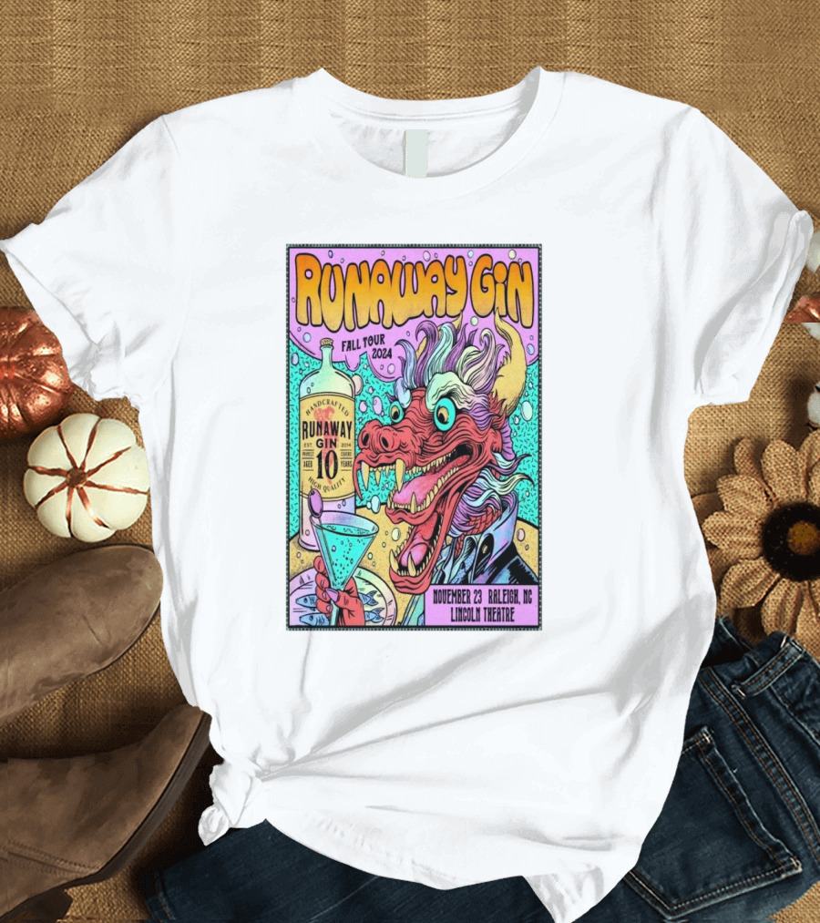 Runaway Gin Fall Tour November 23 2024 Lincoln Theatre Raleigh NC T-Shirt