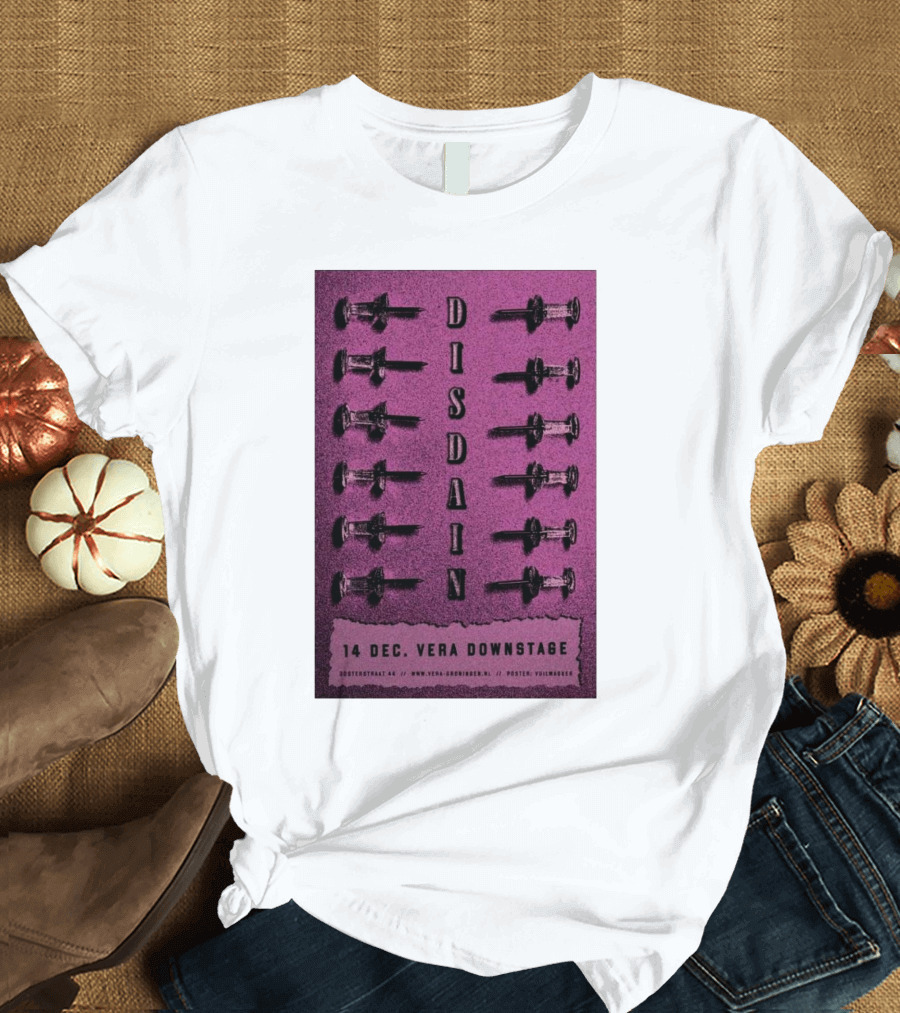 DISDAIN Vera Downstage Groningen NL December 14 2024 Poster with Lightbulbs T-Shirt