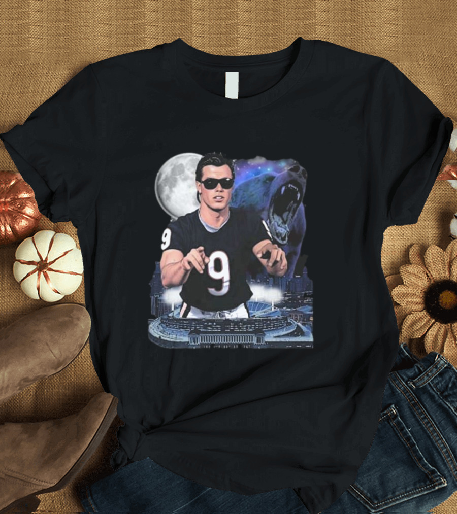 Jim McMahon King of Chicago 2024 Moonlit Bear Football Legend T-Shirt
