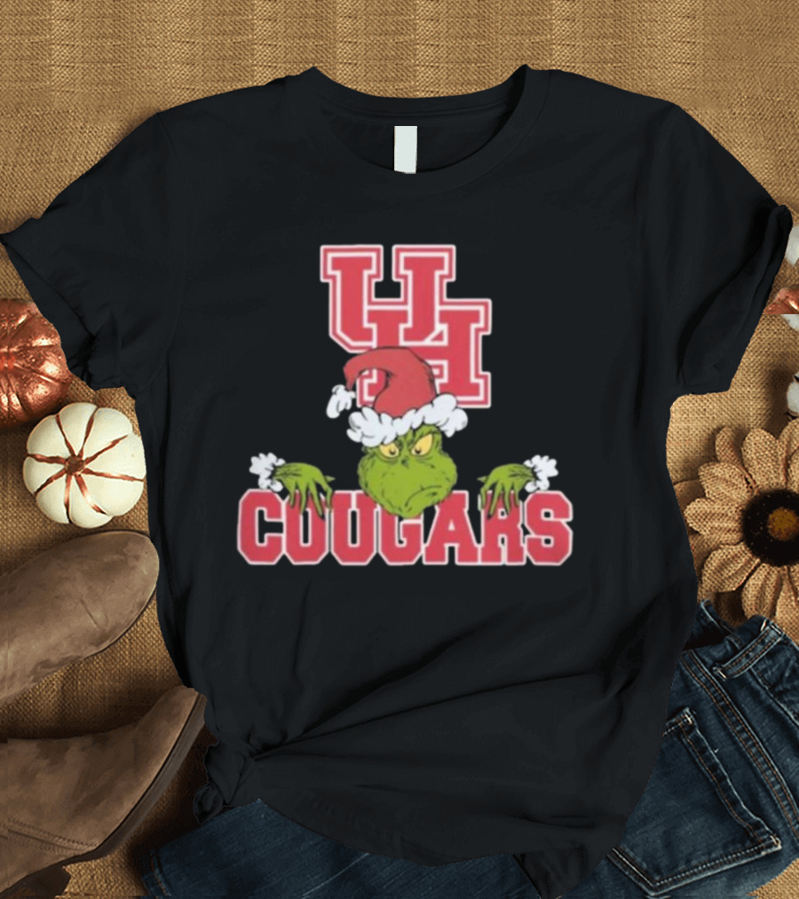 NCAA Houston Cougars Grinch Christmas T-Shirt