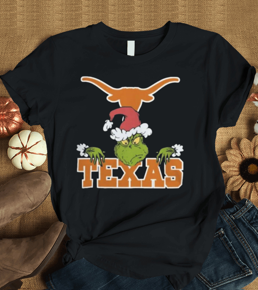 NCAA Texas Longhorns Grinch Christmas T-Shirt