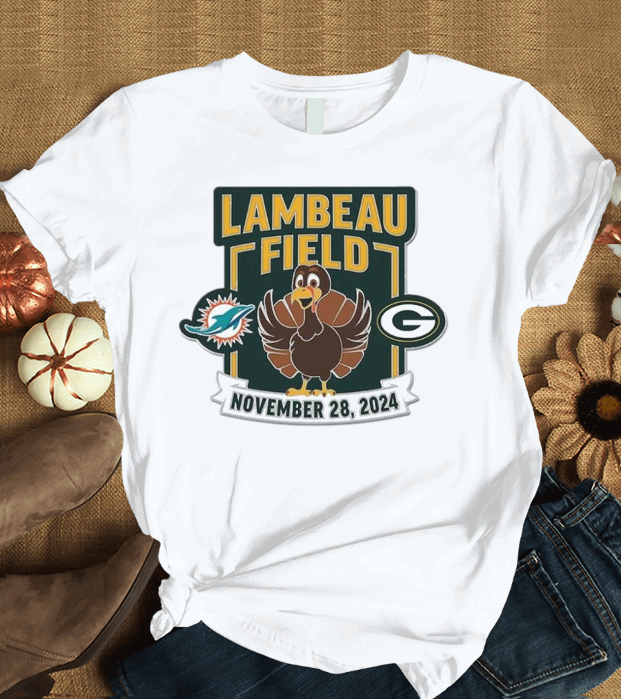 Lambeau Field Green Bay Packers vs Miami Dolphins November 28 2024 Turkey T-Shirt