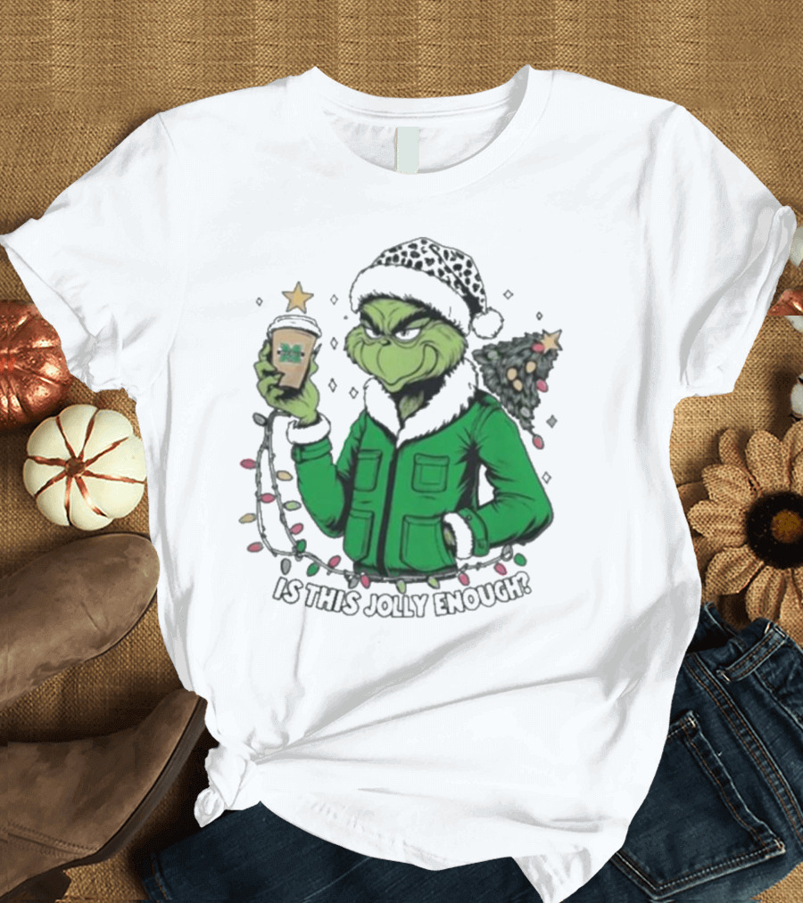 Marshall Thundering Herd Santa Grinch Is This Jolly Enough Merry Christmas T-Shirt