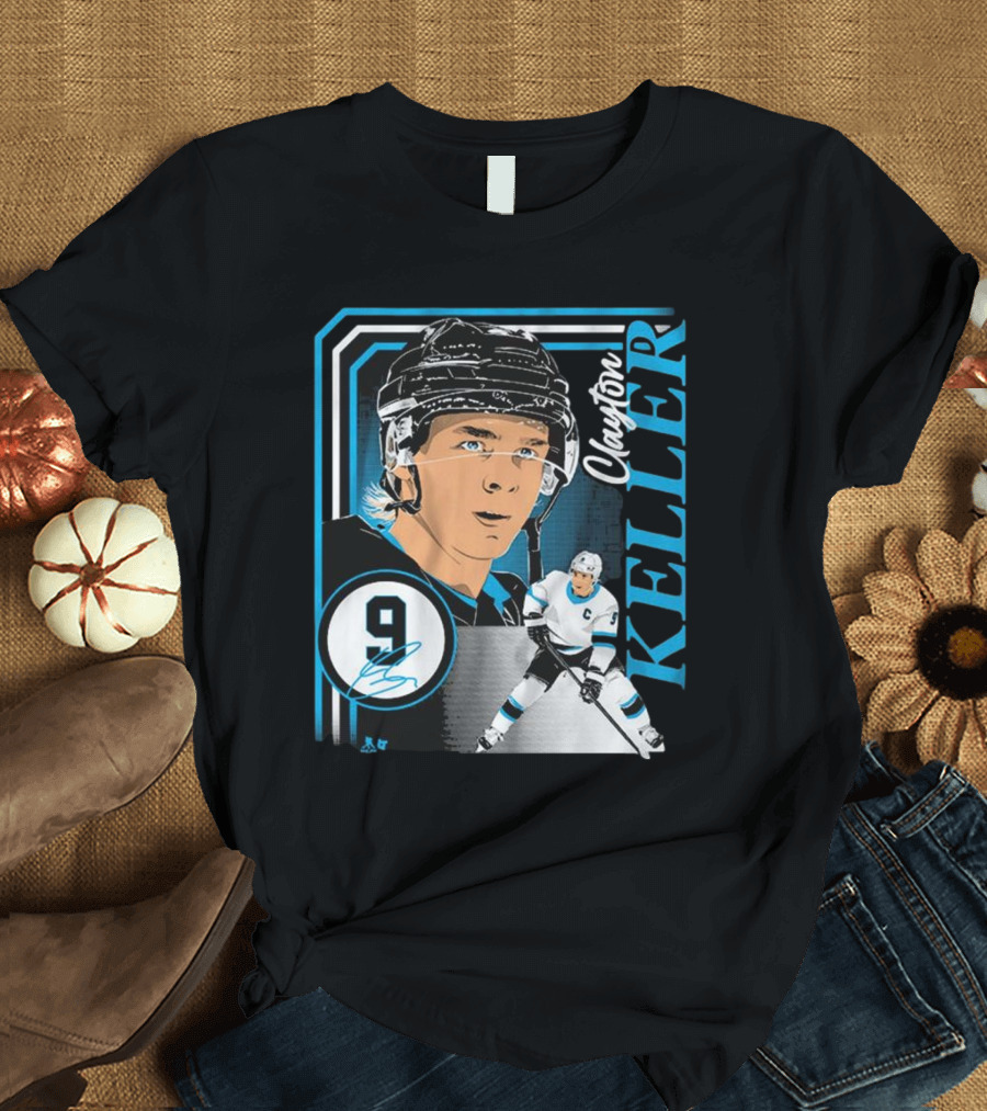 Clayton Keller 9 Hockey Portrait Collage T-Shirt
