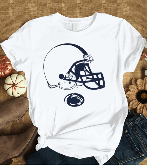 T-Shirt: Penn State Football Nittany Lions White Helmet T-Shirt Penn State Football Nittany Lions White Helmet T-Shirt