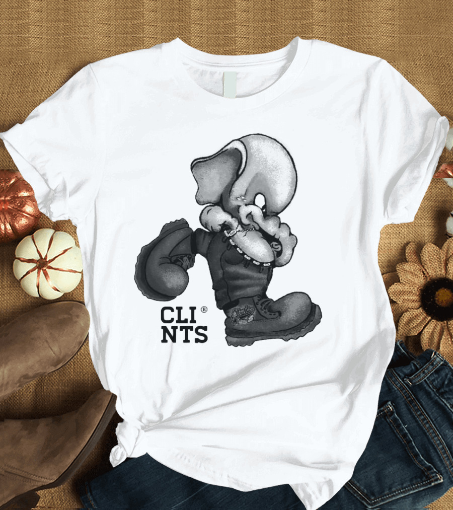 Cli Nts Stomper Character with Large Boots and Beads T-Shirt