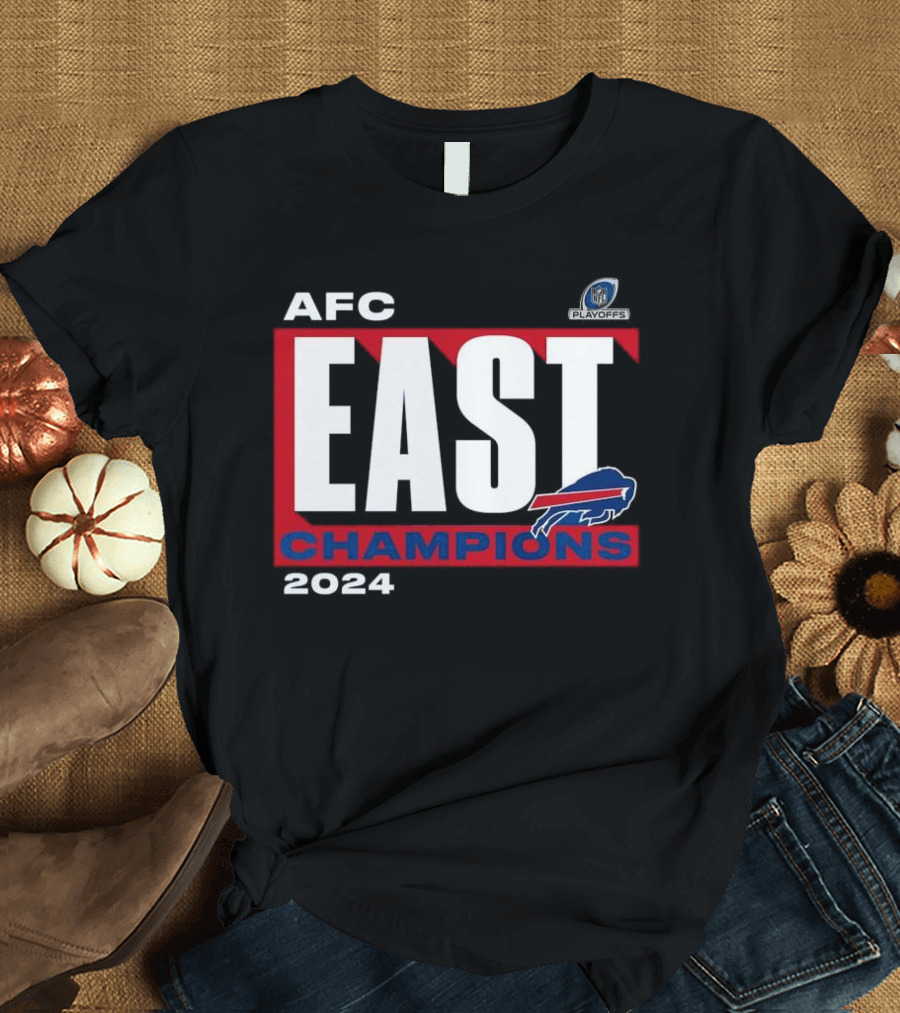 Buffalo Bills AFC East Champions 2024 Playoffs Big and Tall Conquer T-Shirt