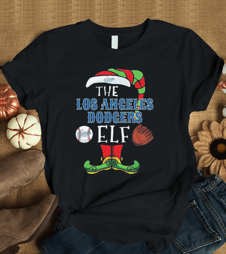 The Los Angeles Dodgers Elf Christmas Baseball T-Shirt
