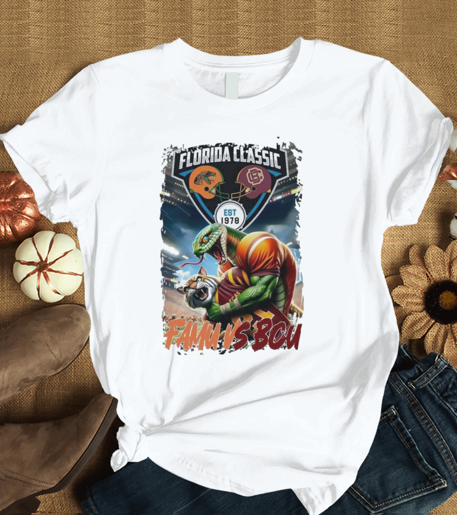 Florida Classic FAMU vs BCU Rattlers Wildcats EST 1978 T-Shirt