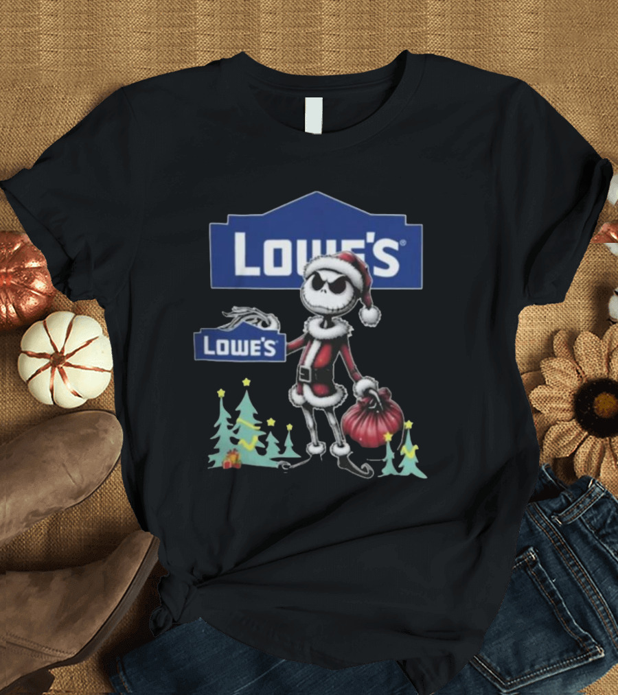 Lowe's Santa Jack Skellington Merry Christmas T-Shirt