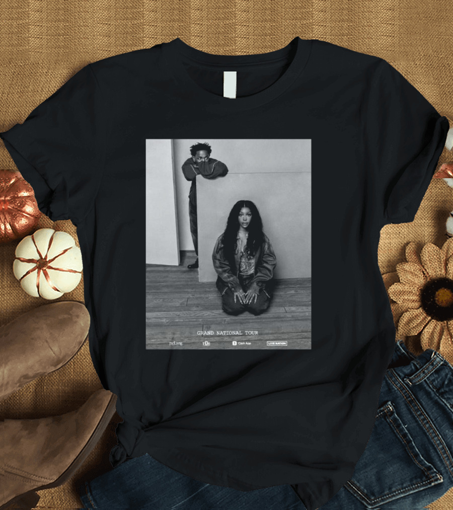 Kendrick Lamar x SZA Grand National Tour 2025 pgLang TDE Live Nation Cash App T-Shirt