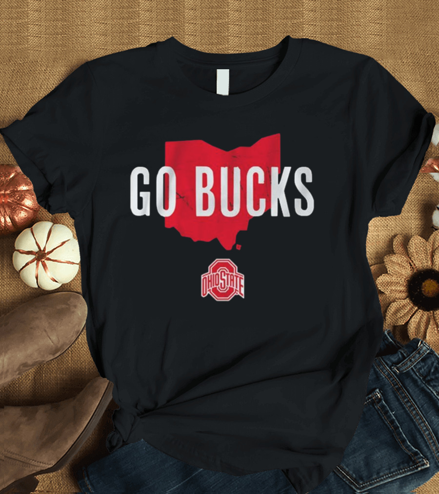 Ohio State Go Bucks Red Map T-Shirt