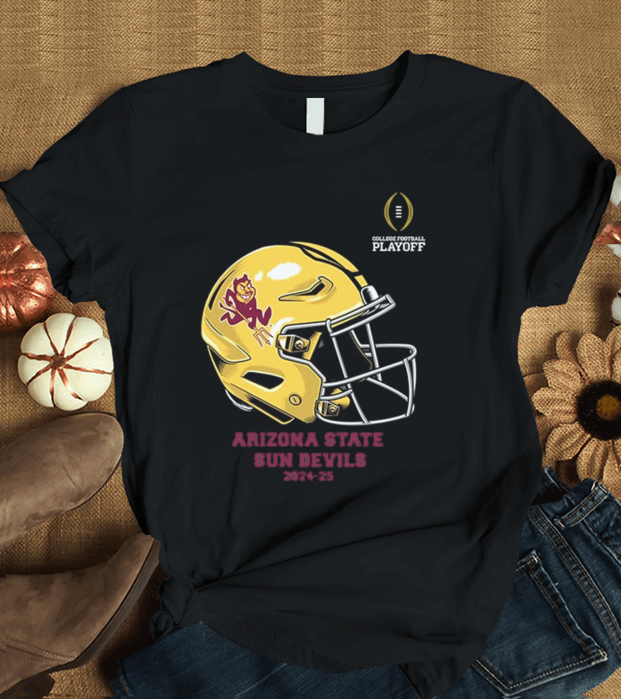 Arizona State Sun Devils 2024-25 College Football Playoff Helmet T-Shirt