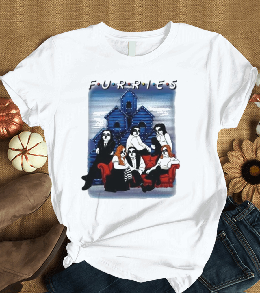 Furries Big Dogs Retro Band House Couch T-Shirt