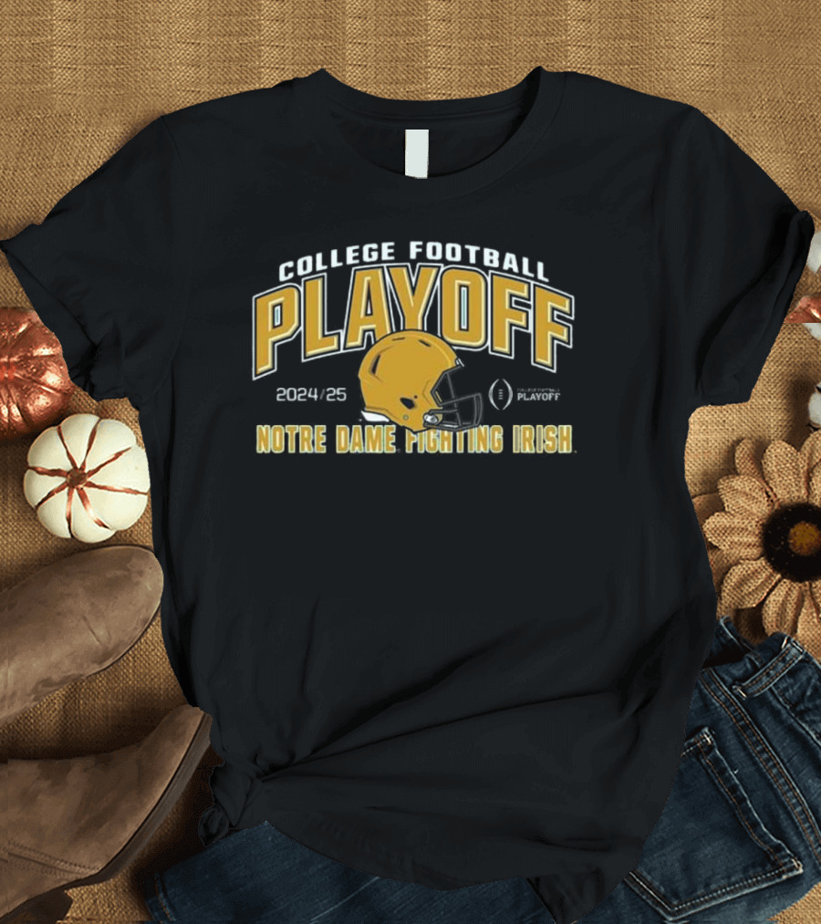 College Football Playoff 2024/25 Notre Dame Fighting Irish Helmet T-Shirt