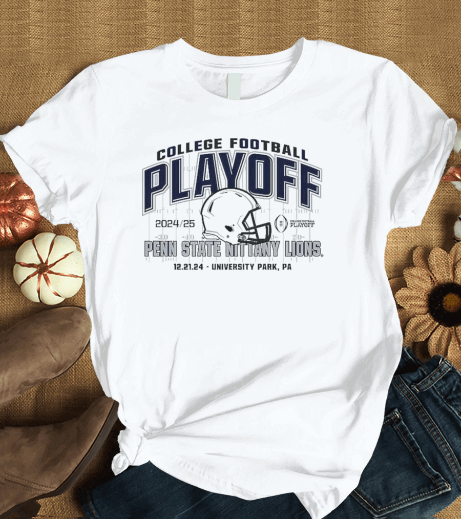 College Football Playoff 2024 25 Penn State Nittany Lions Helmet 12 21 24 University Park PA T-Shirt