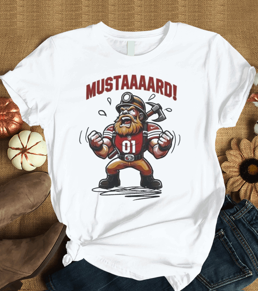 San Francisco 49ers Mustard Miner 2024 Kendrick Lamar Not Like Us T-Shirt