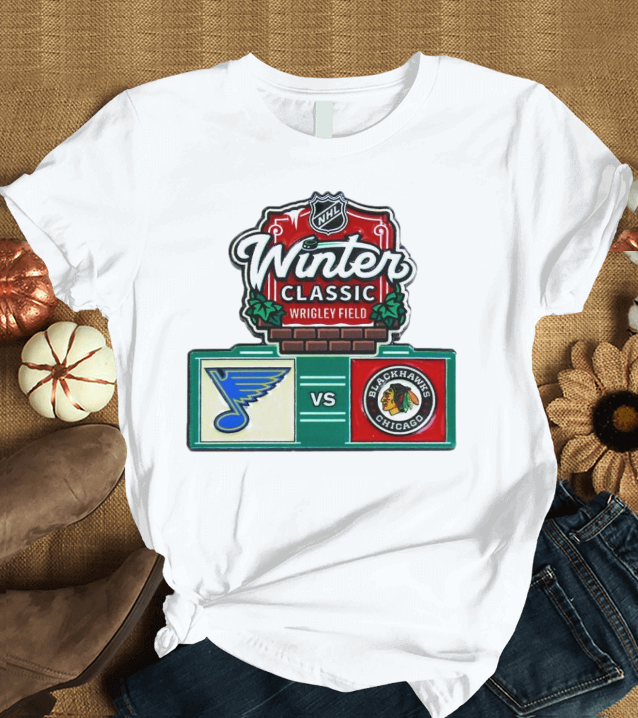 NHL Winter Classic Wrigley Field Chicago Blackhawks vs St. Louis Blues T-Shirt